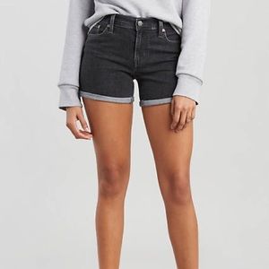 High waist jean shorts
